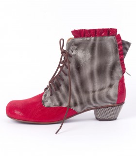 Shirley Rouge Pied de Poule