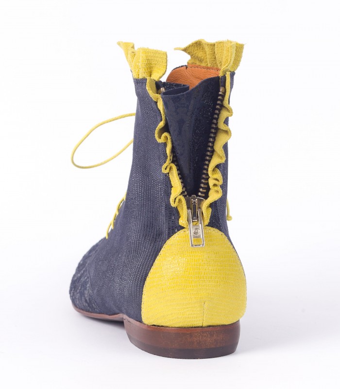 Poil de carotte Bleu marine Jaune