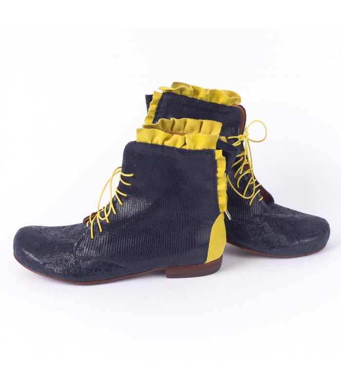 Poil de carotte Bleu marine Jaune