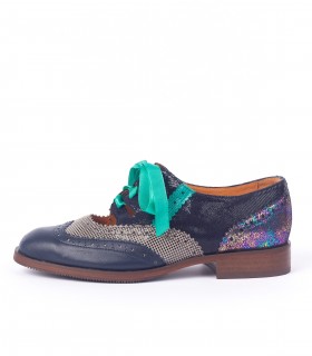 Kilt Bleu marine Pied de poule